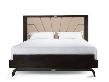 MATIGNON - Double bed with upholstered headboard by HUGUES CHEVALIER - view 2